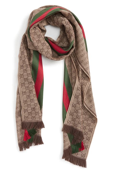 gucci wool and silk scarf